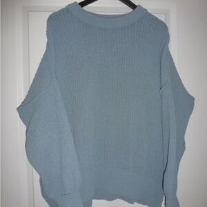 Aerie Sky Blue Knit Crew Neck Sweater